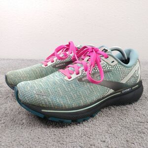 Brooks Ghost 14 Womens Size 7 Running Shoes Blue Pink Sneakers Low Top